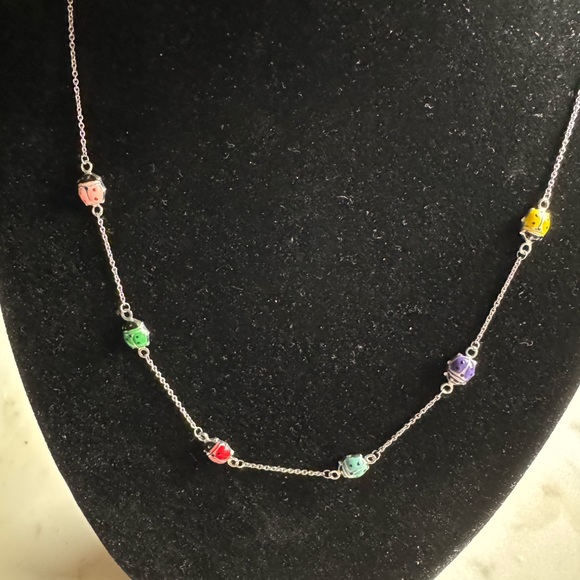 Sterling Silver multicolor ladybug children’s Necklace and Bracelet - Picture 6 of 9